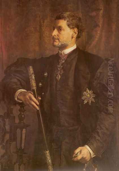 Portrait of Alfred Potocki Oil Painting by Jan Matejko