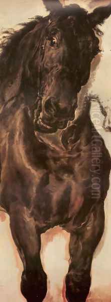 Horse Study II Oil Painting by Jan Matejko