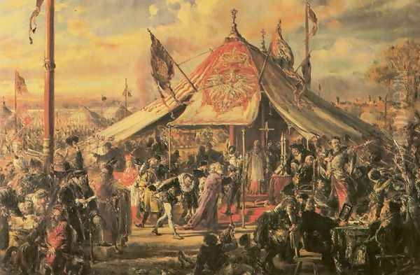 Poland at the Zenith of Power - Golden Liberty - 1573 Election Oil Painting by Jan Matejko