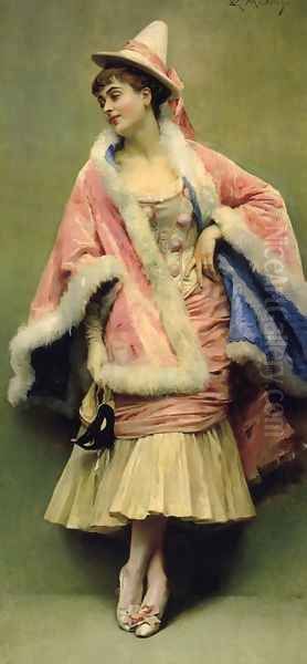 Pierette Oil Painting by Raimundo de Madrazo y Garreta