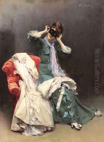 Preparing for the Costume Ball Oil Painting by Raimundo de Madrazo y Garreta