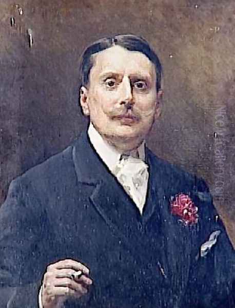 Portrait of Monsieur de Waru Oil Painting by Raimundo de Madrazo y Garreta