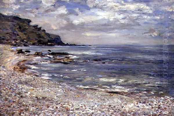 A Deserted Rocky Shore Oil Painting by William McTaggart