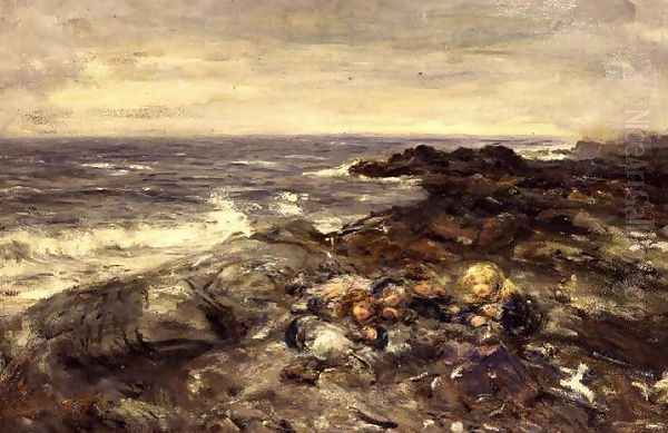 Flotsam and Jetsam Oil Painting by William McTaggart