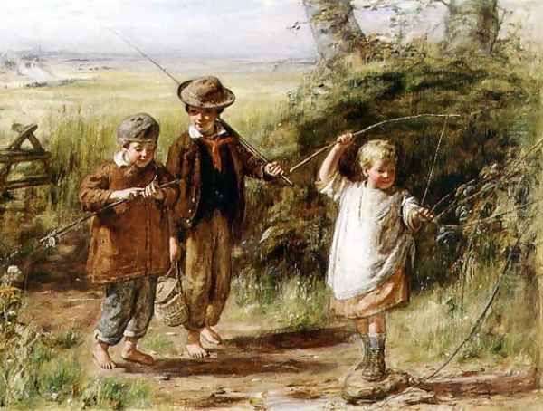 A Day's Fishing: Morning, 1866 Oil Painting by William McTaggart