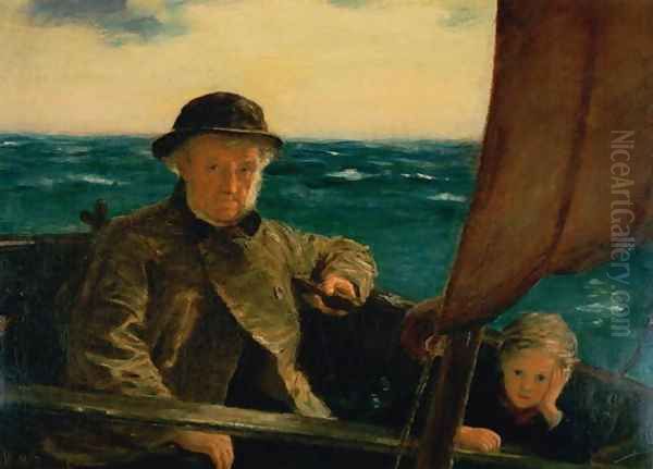 Father is at the Helm, 1889 Oil Painting by William McTaggart