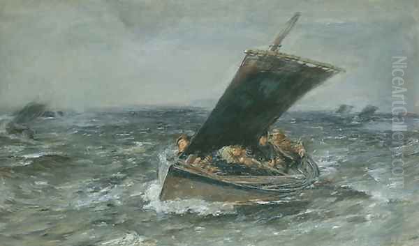 Through Wind and Rain, 1875 Oil Painting by William McTaggart