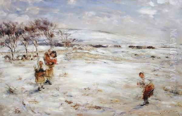 Snow in April Oil Painting by William McTaggart