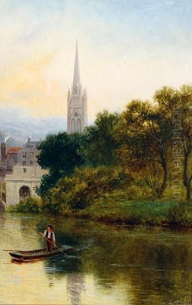 St Johns Church, Bath Oil Painting by Robert Gallon