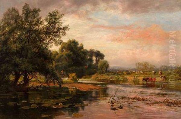 Nr Abingdon-on-thames Oil Painting by Robert Gallon