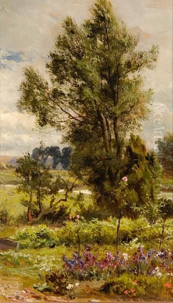 Jubb's Garden, Fordingbridge Oil Painting by Robert Gallon