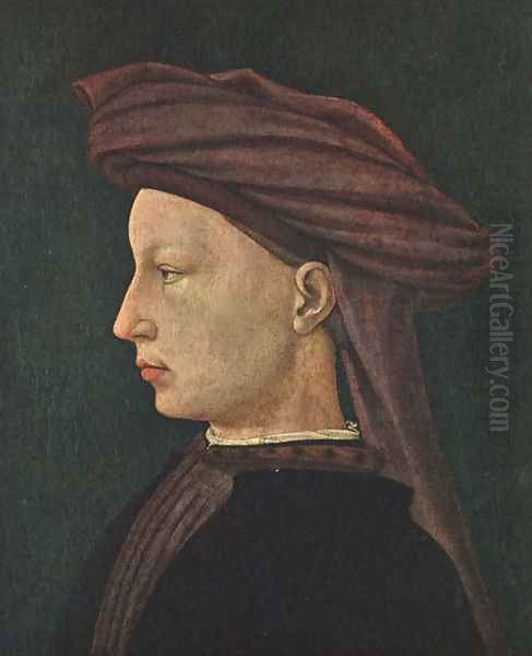 Profile Portrait of a Young Man 1425 Oil Painting by Masaccio (Tommaso di Giovanni)