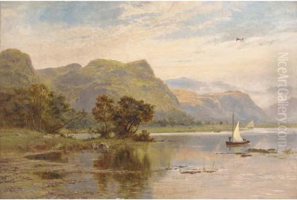 On Derwentwater Oil Painting by Robert Gallon