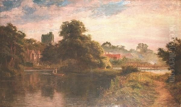 Lock Gallon, Cookham Oil Painting by Robert Gallon