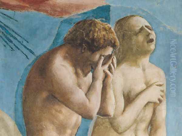 The Expulsion from the Garden of Eden (detail) 1426-27 Oil Painting by Masaccio (Tommaso di Giovanni)