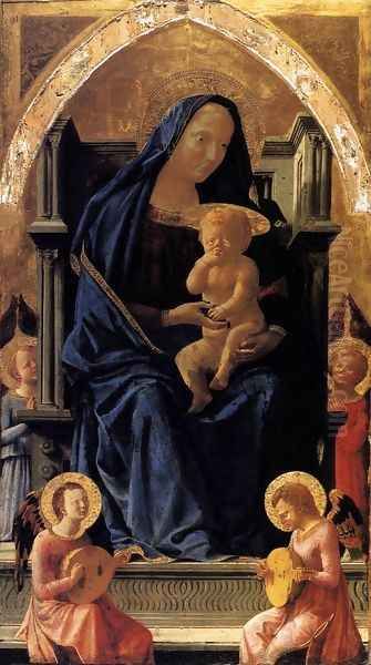 Madonna Enthroned (Madonna in trono) Oil Painting by Masaccio (Tommaso di Giovanni)