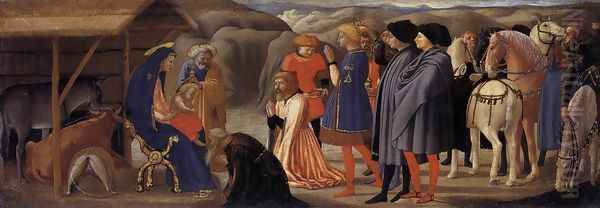 Adoration of the Magi 1426 Oil Painting by Masaccio (Tommaso di Giovanni)