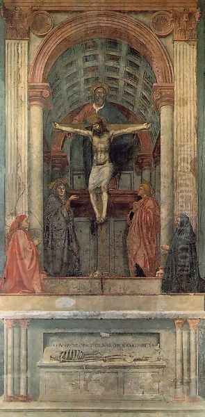 Trinity 1425-28 Oil Painting by Masaccio (Tommaso di Giovanni)