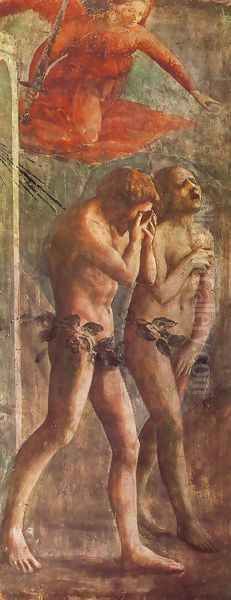 The Expulsion from the Garden of Eden (2) 1426-27 Oil Painting by Masaccio (Tommaso di Giovanni)