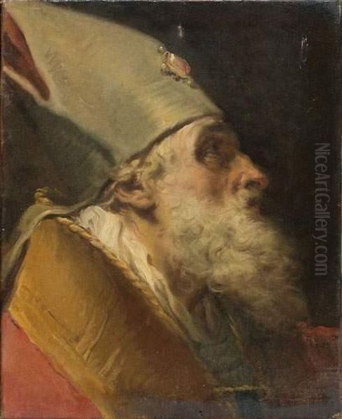 Tete D'eveque Oil Painting by Gaetano Gandolfi