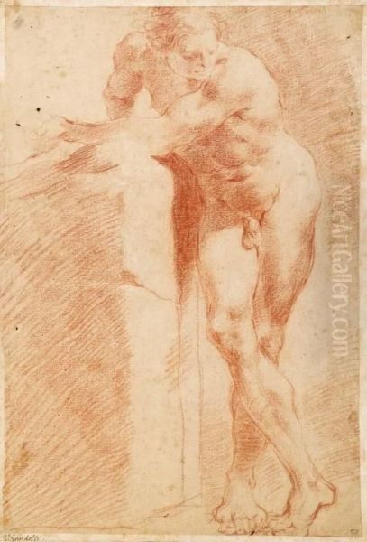 Nudo Maschile Oil Painting by Gaetano Gandolfi