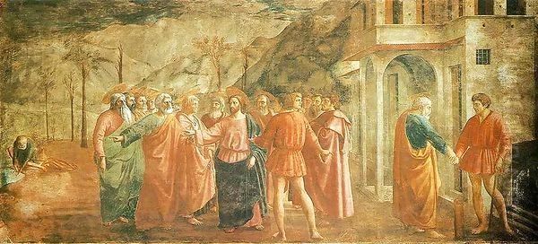 Tribute Money 1426-27 by Masaccio (Tommaso di Giovanni)