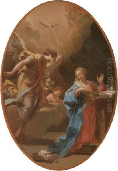 The Annunciation Oil Painting by Gaetano Gandolfi