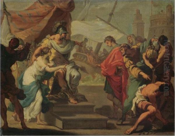 The Continence Of Scipio Oil Painting by Gaetano Gandolfi