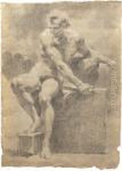 Studio Di Nudo Maschile Oil Painting by Gaetano Gandolfi