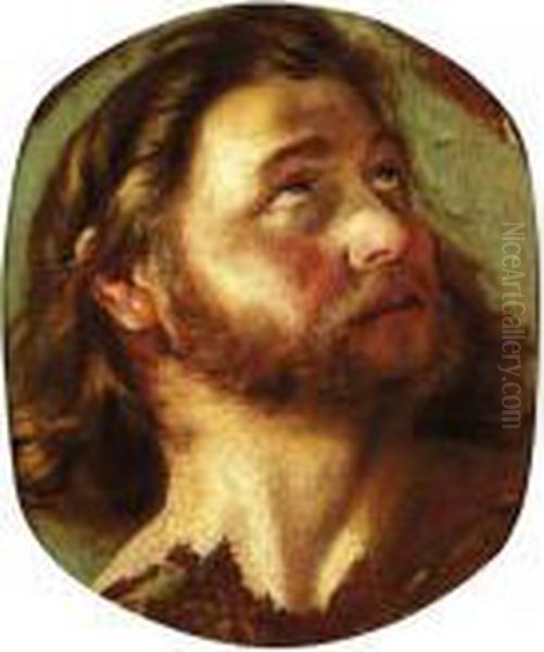 A Study Of The Head Of A Bearded Man, Probably Saint John. by Gaetano Gandolfi