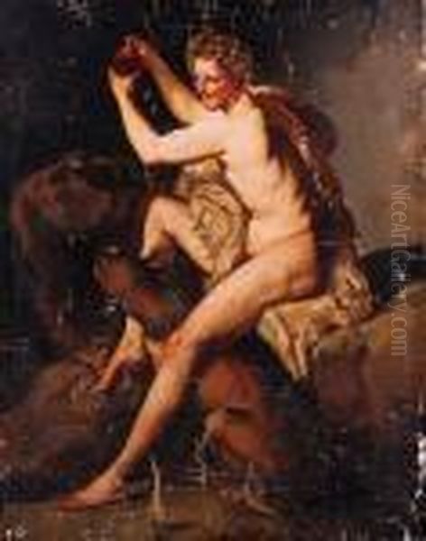 Bacchus Oil Painting by Gaetano Gandolfi