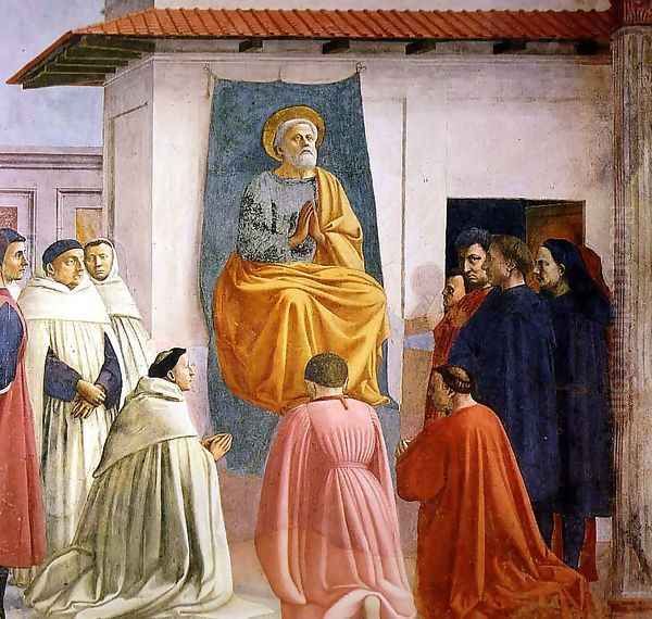 Saint Peter Enthroned Oil Painting by Masaccio (Tommaso di Giovanni)