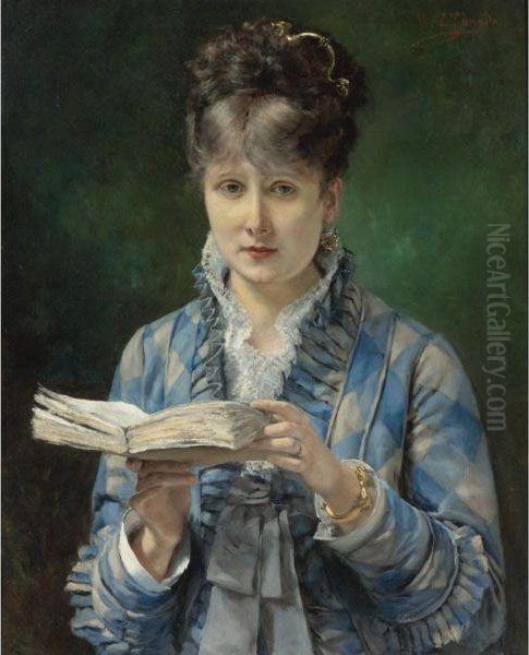 The Reader Oil Painting by Eduardo Leon Garrido