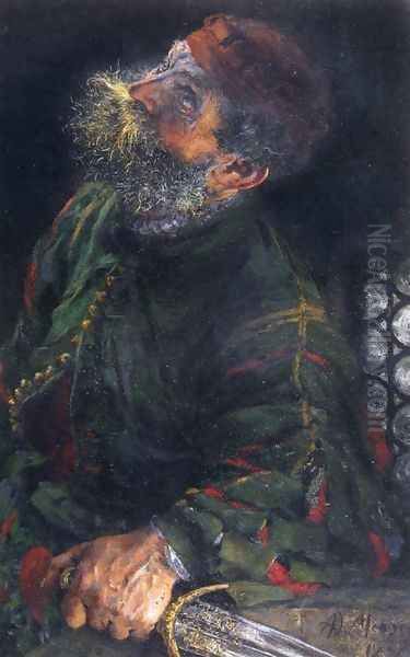 Who Goes There? Oil Painting by Adolph von Menzel