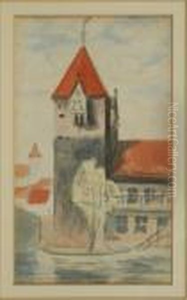 Church Oil Painting by Henri Gaudier-Brzeska