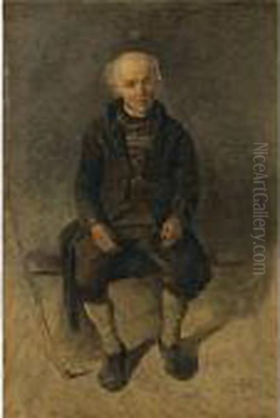 Bauer Aus Zell Am See (farmer From Zell Am See) Oil Painting by Friedrich Gauermann