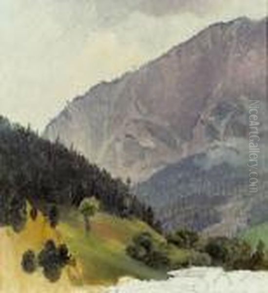 Landschaftsskizze Oil Painting by Friedrich Gauermann