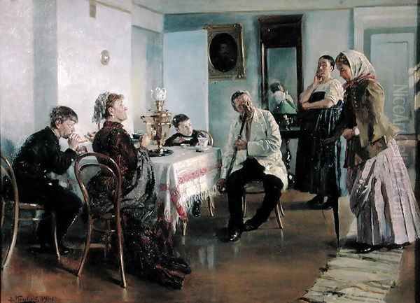 Hiring of a Maid, 1891-92 Oil Painting by Vladimir Egorovic Makovsky