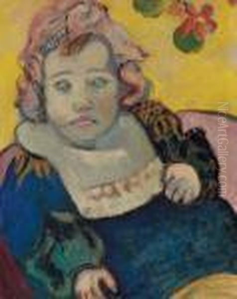 Enfant Au Bavoir Oil Painting by Paul Gauguin