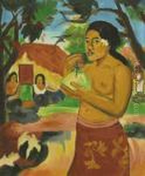 Fair Harvest Oil Painting by Paul Gauguin