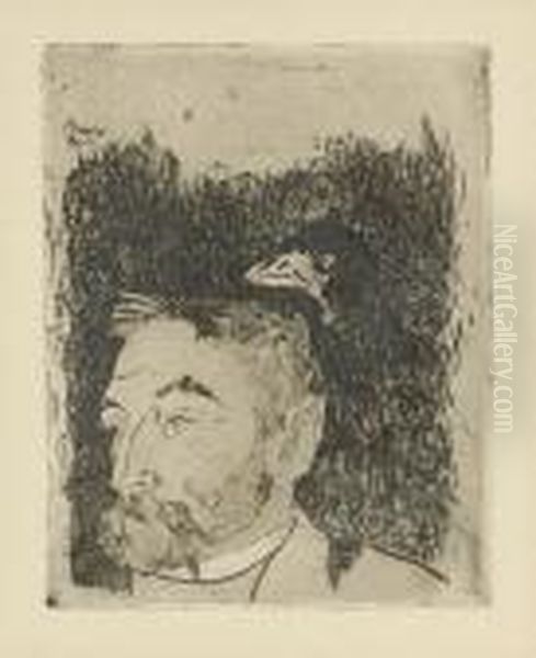 Portrait De Stephane Mallarme Oil Painting by Paul Gauguin