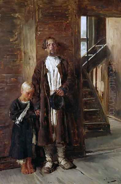 In Search of Medicine, 1884 Oil Painting by Vladimir Egorovic Makovsky