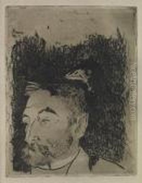 Portrait De Stephane Mallarme Oil Painting by Paul Gauguin