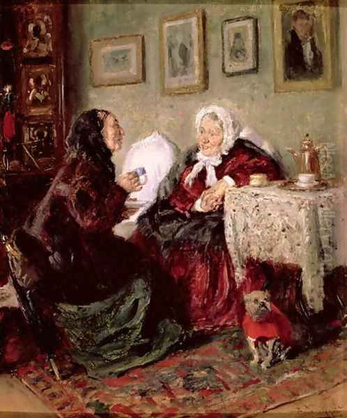 Tete-a-Tete, 1909 Oil Painting by Vladimir Egorovic Makovsky