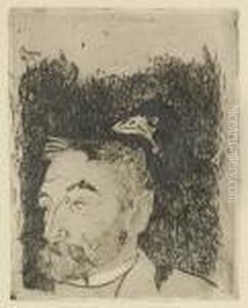 Portrait De Stephane Mallarme (guerin 14; Mongan, Kornfeld, Joachim And Stauffer 12) Oil Painting by Paul Gauguin