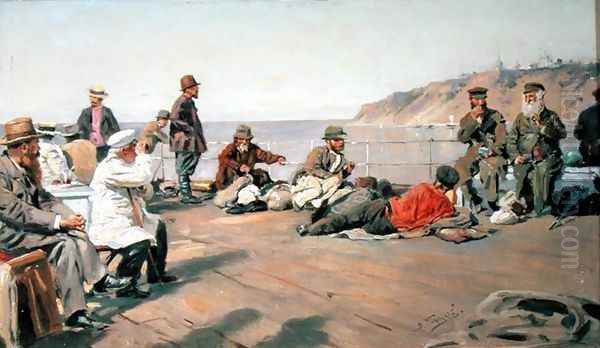 On Deck, 1920 Oil Painting by Vladimir Egorovic Makovsky