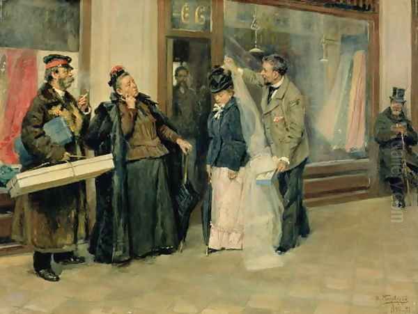 The Choice of Wedding Presents, 1897-98 Oil Painting by Vladimir Egorovic Makovsky