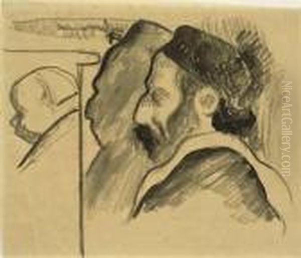 Portraits Of Meyer De Haan And Mimi Oil Painting by Paul Gauguin