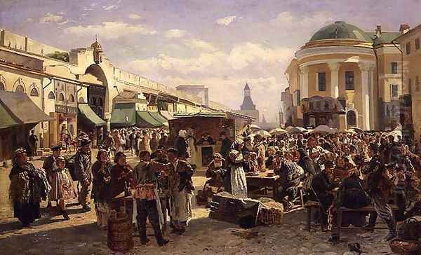 The Town Fair Oil Painting by Vladimir Egorovic Makovsky