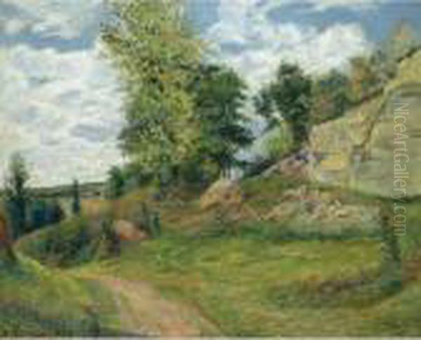 Private Palm Beach Collector
 

 
 
 

 
 Les Carrieres Du Chou A Pontoise - I Oil Painting by Paul Gauguin